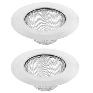 Kitchen Bathtub Basin Sink Garbage Strainer Drain Stopper 90mm Dia 2pcs